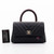 VAN CLEEF & ARPELS Chanel Mini/Small Coco Handle 20A Black Chevron Caviar with light gold hardware Lizard Embossed handle 