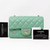 VAN CLEEF & ARPELS Chanel Classic Mini Rectangular 21C Light Green Quilted Lambskin with light gold hardware 