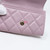 VAN CLEEF & ARPELS Chanel Flap Card Holder 21S Light Pink Quilted Caviar with light gold hardware 