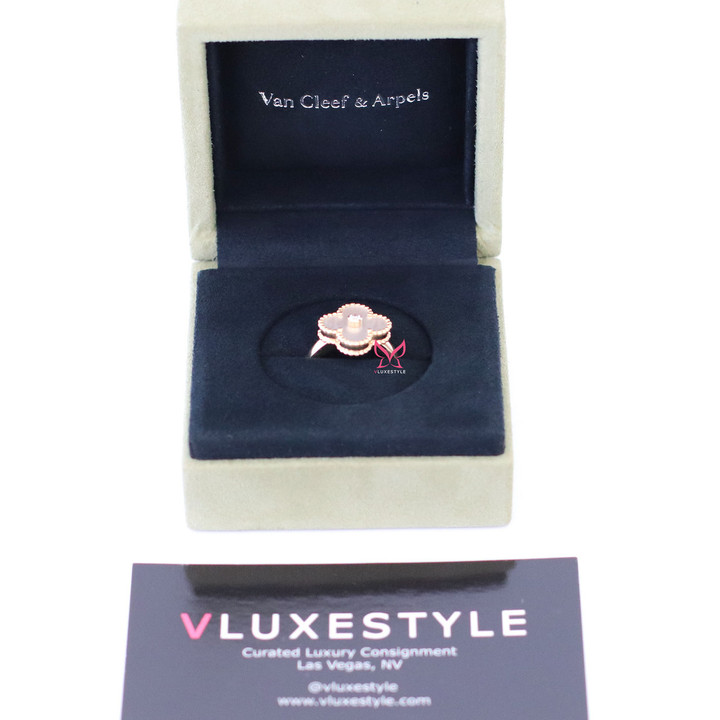Van Cleef 
Arpels Vintage Alhambra Ring Mother of  Pearl 53