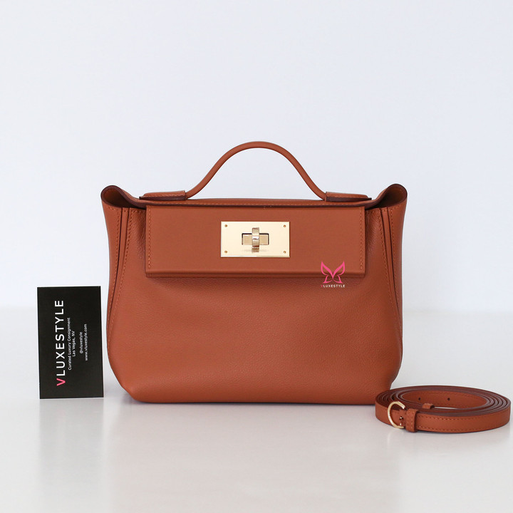 HERMES Hermes 24 24 21 Mini Evercolor Gold with Gold hardware 