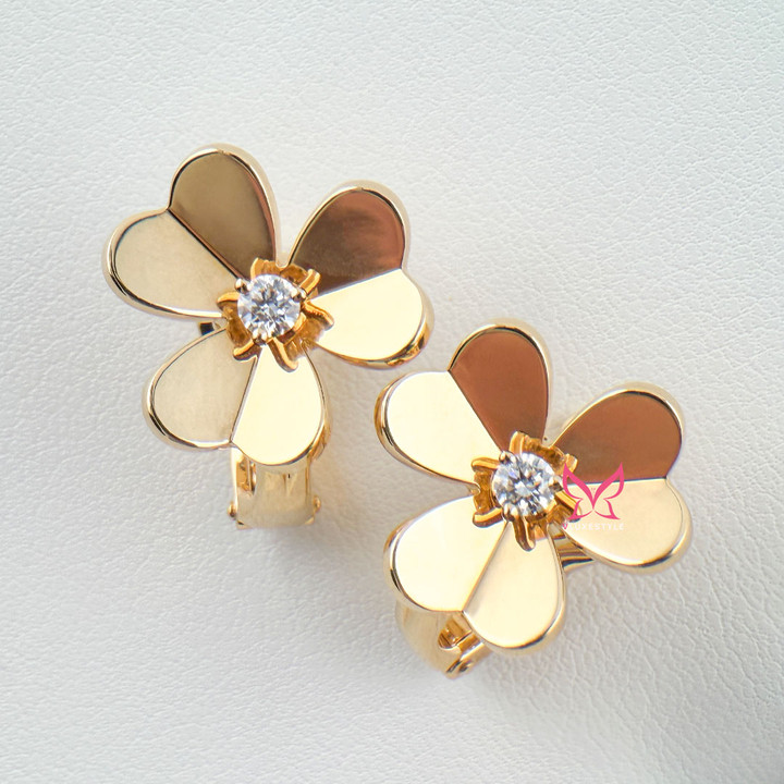 Small Frivole Earrings 18K Yellow Gold Diamonds