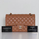 VAN CLEEF & ARPELS Chanel Classic Medium Double Flap 16B Caramel Quilted lambskin with light gold hardware 