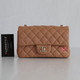 VAN CLEEF & ARPELS Chanel Classic Mini Rectangular 18S Dark Beige/Caramel Quilted Caviar with light gold hardware 