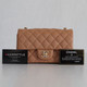 VAN CLEEF 
ARPELS Chanel Classic Mini Rectangular 18S Dark Beige/Caramel Quilted Caviar with light gold hardware 