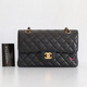 VAN CLEEF & ARPELS Chanel Classic Small Double Flap Black Quilted Caviar with gold hardware-1653444994 