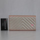 VAN CLEEF & ARPELS Chanel Classic Long Flap Wallet 17B Rose Gold Chevron Caviar with silver hardware 