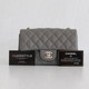 VAN CLEEF & ARPELS Chanel Classic Mini Rectangular 17B Gray/Grey Quilted Caviar with silver hardware 