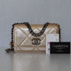 VAN CLEEF & ARPELS Chanel 19 Wallet on Chain 22C Gold Metallic Lambskin with multi-tone hardware 