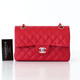 VAN CLEEF & ARPELS Chanel Classic Small Double Flap 22P Red Quilted Caviar with  light gold hardware 