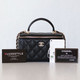 VAN CLEEF & ARPELS Chanel Mini Vanity with handle 21K Black Quilted Lambskin with gold hardware 