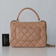 VAN CLEEF & ARPELS Chanel Small Trendy CC 22S Light Caramel Quilted Lambskin with light gold hardware 