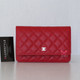 VAN CLEEF & ARPELS Chanel Classic Wallet on Chain 22P Red Quilted Caviar with light gold hardware 