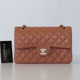 CHANEL Chanel Classic Small Double Flap 22S Caramel Quilted Lambskin with light gold hardware 