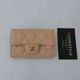 CHANEL Chanel Flap Card holder Beige Quilted Caviar with gold hardware 