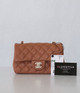 CHANEL Chanel Classic Mini Rectangular 22S Caramel Quilted  Lambskin with light gold hardware 