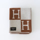 HERMES Hermes Wool Cashmere Avalon Throw Blanket Ecru/Camel 