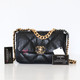 CHANEL Chanel Small 19 Flap 20S Black Goatskin with multi-tone hardware 