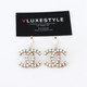 CHANEL Chanel 20B Pearl Crystal Gold Hardware Drop Earrings 