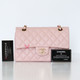 CHANEL Chanel Classic Small Flap 21C Rose Clair Quilted Caviar with light gold hardware 