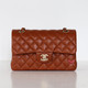 CHANEL Chanel Classic Small Flap 23A Golden Brown/Caramel  Quilted Caviar Light Gold Hardware 