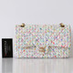 CHANEL Chanel Classic Medium  Flap 23S Ecru and Multicolor Gold-tone hardware 