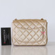 CHANEL Chanel Classic Mini Square Flap 21P Metallic Gold Quilted Lambskin Light Gold Hardware 