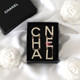 CHANEL Chanel 20B CHA-NEL dangle crystal earrings light gold hardware 