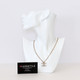 CHANEL Chanel 21C Pearl Crystal Nefertiti CC Necklace Light Gold 