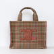 CELINE Celine Small Triomphe Cabas Thais In Tweed Calfskin Tote 