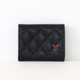 CHANEL Chanel CC Snap Card Holder Flap 22B Black Quilted Caviar Brushed Gold Hardware 