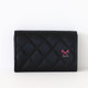 CHANEL Chanel Classic Flap CC Card Holder Black Quilted Caviar Silver Hardware 