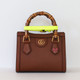 GUCCI Gucci Wonka Grain Mini Diana Calfskin Tote Bag Cuir Yellow Fluo 