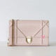 DIOR Diorama Wallet on Chain Pouch Rose Poudre Grained Calfskin Light Gold Hardware 