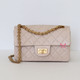 CHANEL Mini Reissue 2.55 Flap 23P Ecru Aged Quilted Brushed Gold Hardware 