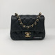 18S Black Mini Square Caviar with gold hardware