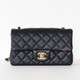 CHANEL Mini Rectangular Flap 24S Black Quilted Lambskin Light Gold Hardware 