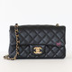 CHANEL Mini Rectangular Flap 24S Black Quilted Lambskin Light Gold Hardware 