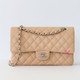 CHANEL Classic Medium Flap Beige Clair Quilted Caviar Silver Hardware 
