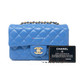 Chanel 19S Classic Blue Mini Rectangular Lambskin with brushed gold hardware