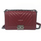 Le Boy Old Medium Deep Dark Red Calfskin with Ruthenium hardware