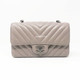 Chanel 18B Mini Rectangular Taupe Glazed Calfskin with ruthenium hardware