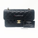 VAN CLEEF 
ARPELS Classic Black Small Quilted Caviar Double Flap with gold hardware 