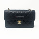 VAN CLEEF 
ARPELS Classic Black Small Quilted Caviar Double Flap with gold hardware 