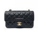 17C Classic Mini Rectangular Black Quilted Caviar with light gold hardware