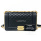 Chanel Le Boy Old Medium Black Quilted Calfskin with brushed gold hardware