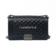 VAN CLEEF 
ARPELS Chanel Le Boy Old Medium Black Quilted Caviar with ruthenium hardware 