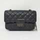 Chanel 19K Reissue Mini Metallic Black Quilted Goatskin with ruthenium hardware