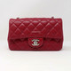 Chanel Classic 18B Mini Rectangular Red Quilted Caviar with silver hardware-1653432025