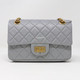 Chanel 20P Mini Reissue Grey Quilted Aged Calfskin with brushed gold hardware